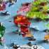 3-5 Dinomini Giant World Map Puzzle for Kids - with Interactive Standing Figures - Floor Puzzles for Kids Ages