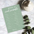 Green Theme Bridal Shower Games for 25 Guests, Bridal Word Scramble with Answer Card, Wedding Reception Party Supplies