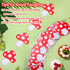 Sinload 8 Pcs Mushroom Theme Garlands Fairy Birthday Party Decorations Forest Wonderland Paper Cutouts Banners