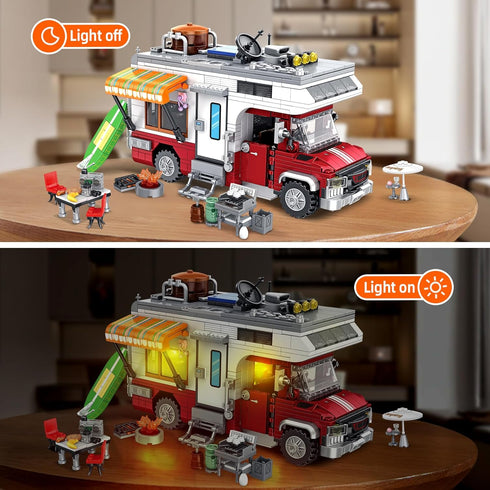 Set, Summer 8-12 (924 NEWABWN Camper Van Building Compatible with Rvs Camper Vehicles, Beach Holiday Camping Car