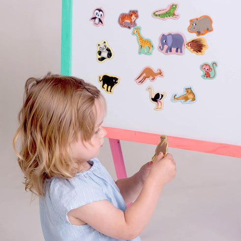 ZOO Animal Magnets for Kids, Real LARGE Fridge Magnets for Toddlers, Magnetic Educational Toys for 3 Year Old Baby