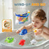 2-4 11 Set Aprilwolf Bath Toys for Kids, Magnetic Fishing Toys with Storage Bag and Light up Star, Wind Up Creatures