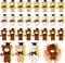 24 Pcs Mini Graduation Bear Plush Toy - 5.5 Inch Stuffed Animal with Black Cap, Class of 2024 Graduation Gift