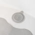 Ubbi Bathtub Drain Cover, Silicone Drain Stopper with Suction for Baby Bath Time Accessory, Gray
