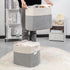 Decorative Cube Storage Bin, Tall Laundry Basket with Handles for Organizing Kids Cloth, Soft Woven Collapsible Yarn