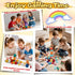 MEGRANATE 39PCS 3+ Montessori Wooden Stacking Rocks Toys Colorful Stacking Stones Building Blocks Games Sensory Toy
