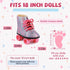 QSKJJI 18 inch 5 Shoes+2 18 Doll Accessories, Pairs of Doll Socks Doll Shoes Includes Snow Boots/Roller