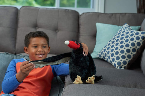 12 Inches Wild Republic Turkey Vulture Plush, Stuffed Animal, Plush Toy, Gifts for Kids, Cuddlekins , Black