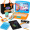 Cleboen Pretend Play Home Office Set for Kids Toy Laptop Computer, LCD Writing