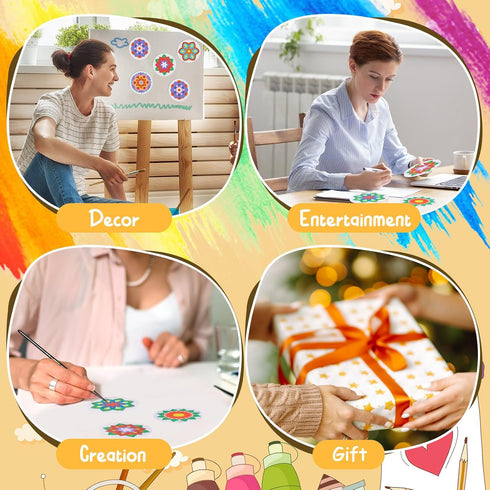 Vertintong 48 24 Pcs Sand Painting Mandala Coloring Craft Kits Mandala Sand Art Kits Pictures with Sands Options