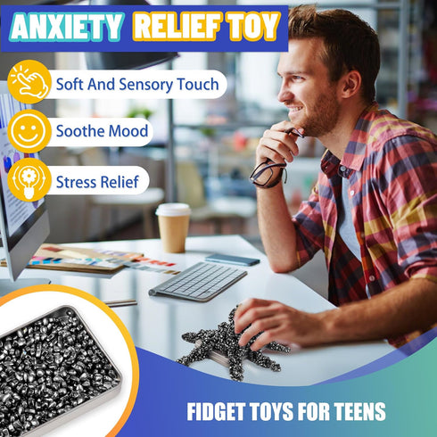 300pc Fidget Toy for Adults Cool Gadgets Gifts for Teen Boys Girls Office Desk Stuff for Mens ADHD Tools Sensory Autism