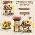 Set, 14+, (1242 HIGH GODO Honey Workshop Mini Building MOC Street View Simulation Architecture Toy, Collectible Gifts