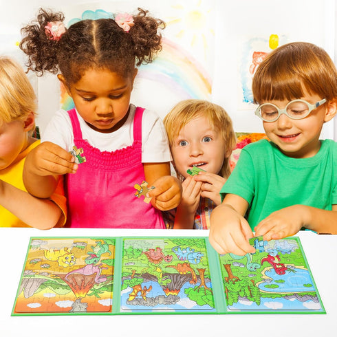Magnetic Puzzles for Toddlers 3-5 - 36 Pieces Travel Games, Airplane Car Road Trip Activities for Kids
