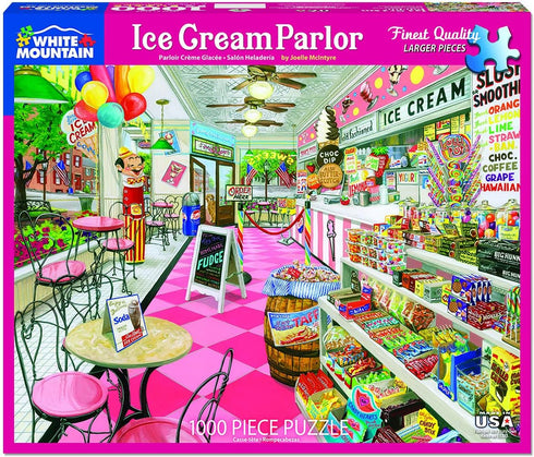1000 Summer 24"x30" White Mountain Piece Jigsaw Puzzle Desserts and Sweets Puzzles with Large Pieces for Adults