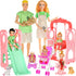 ebuddy Family Dolls Playset with Slide Swing and Baby Stroller - 7