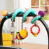 B. toys Wiggle Wrap Baby Toy, Spiral with 3 Hanging Toys for Car Seat, Stroller, Crib - Rattle, Plush Bee & Teether