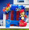 Kozee Red Blue Gold Balloon Garland Arch Kit, 130 PCS Chrome Blue for Kid Video Game Birthday Party