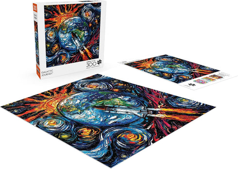 Buffalo Games - Aja Trier - Galactic Journey - 300 Piece Jigsaw Puzzle for Families, Finished Size 21.25 x 15.00
