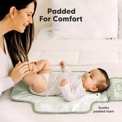 KeaBabies Portable Diaper Changing Pad, Travel, Car - Large Waterproof Baby Changing Mat, Wipeable, Padded, On The Go