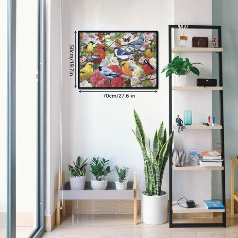 Bird Puzzle for Adults - 1000 Piece Flower Jigsaw Puzzles with Animals - Nature Garden Puzzle