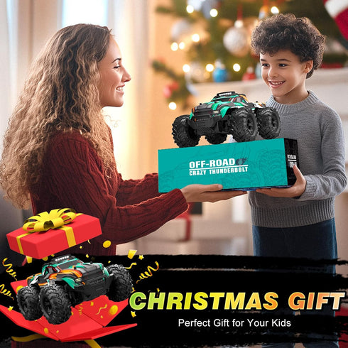 1:16 4-7 8-12 BLUEJAY Remote Control Car, All Terrain High Speed RC Cars Truck for Boy, Rechargeable Monster RC Truck