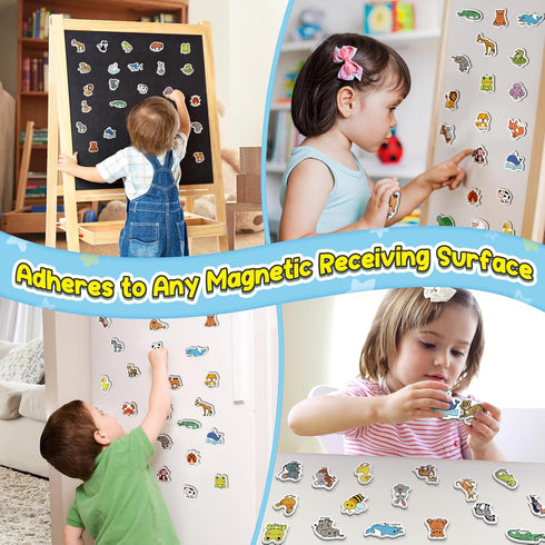 40 Animal Fridge Magnets for Toddlers, Educational Foam Refrigerator Magnets for Kids Learning Activities