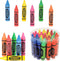 Lot of 36 Assorted Color Crayon Shaped Erasers