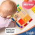 Busy Board - Wooden Montessori Activity Board for Toddlers & Kids with 12 Educational Sensory Toys