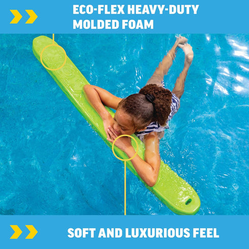 Wow Sports Vacation Mode Molded Foam Pool Noodle - Green - for Pools & Lakes - Float Aid for Kids & Adults