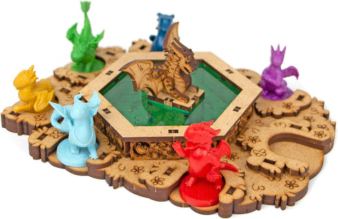 TowerRex Organizer for Flamecraft Base Game 7 Dragons Tray - Upgrade Board Game Storage Organizer for Cards, Tokens,
