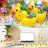 RoundFunny 150 Pcs Mini Cruise Resin Ducks Bulk Yellow Tiny Cruise Ship Duck Figurines Small Tiny Funny Sailing Toys