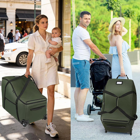 SCTEL Infant Car Seat Travel Bag for Airplane Compatible with Doona Car Seat Stroller and Base, Fit All Nuna Pipa Car