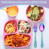 E-far 10-Piece Toddler Forks and Spoons Set, Stainless Steel Kids Safe Silverware for Self Feeding, Rainbow