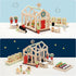 PairPear Flower Garden Toy Greenhouse Playset, Toddlers Wooden Dollhouse Garden Toys, Pretend Play Food Set for 3 Years