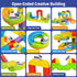 Set 3D 360 3-12 55PCS Electric Train for Kids, Infinity Racer Snap-Fit Cube Track Toy, DIY STEM Rail Cube Monorail