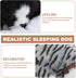 BESTOYARD 12-Inch Realistic Sleeping Dog Toy - Plush Breathing Dog Stuffed Animal with Sound, German Shepherd