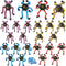 YAIUERL 24 Pcs Funny Sensory Fidget Toys,Deformable Chain DIY Robot Spinners Fingertip Stress