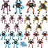 YAIUERL 24 Pcs Funny Sensory Fidget Toys,Deformable Chain DIY Robot Spinners Fingertip Stress