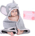 Baby Hooded Towel with Unique Animal Design, Ultra Soft Thick Cotton Bath Towel for Newborn (Elephant)