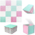 0.4 Inch 16 Foam Play Mat for Baby, Thicked Interlocking Floor Mats with Solid Colors, Squares Non-Toxic Baby Play Mat