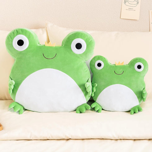 2PC (15+10Inches) Lazada Frogs Kids Pillow Toys Plush Pillows Soft Gifts for Toddler Green