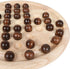 Solid Wooden Solitaire Game, Classic Handcrafted Rubber Wood Board Game Toy with 33 Smooth Wooden Balls, Strategic Mind