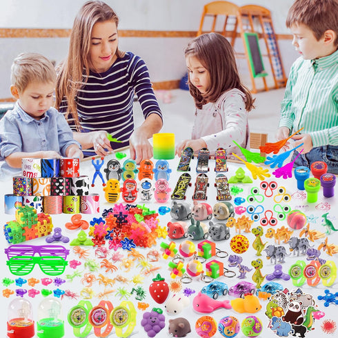 350PCS 4-8 8-12, 3-5 Yutin Prize Box Toys for Kids Classroom, Party Favor Bulk Goodie Bag Stuffers for Kids Pinata