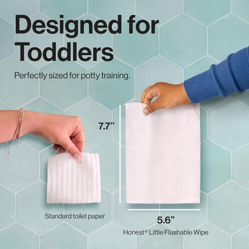 126 Count The Honest Company Toddler Hypoallergenic Flushable Wipes