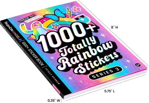 Fashion Angels 1,000+ Totally Rainbow Sticker Book, Fun & Colorful Craft Stickers for Kids & Teens Notebooks, Journals