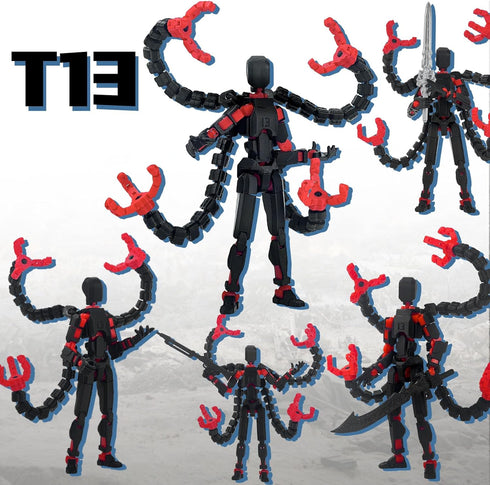 PkghoKids T13 Accessories,T13 t-13 3D 7.2inch) Already Assembled Action Figure Multi-Jointed Movable,for Collectors