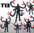PkghoKids T13 Accessories,T13 t-13 3D 7.2inch) Already Assembled Action Figure Multi-Jointed Movable,for Collectors