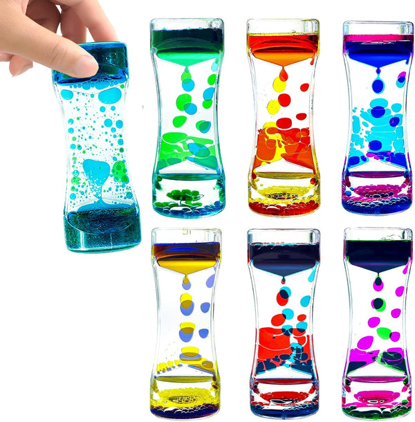 ABITOTIBA Liquid Motion Bubbler for Kids and Adults Pack of 6 Great Rainbow