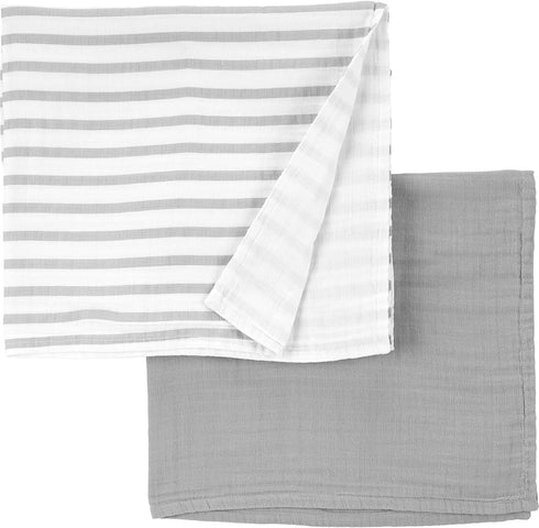 Simple Joys by Carter's Unisex-Baby 2-Pack Cotton Gauze Blanket,