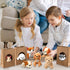 36 Pcs Mini Plush Toy Stuffed Animals Set with 10 White Fence, 12 Gift Bags, Chalkboard Signs for Birthday Party